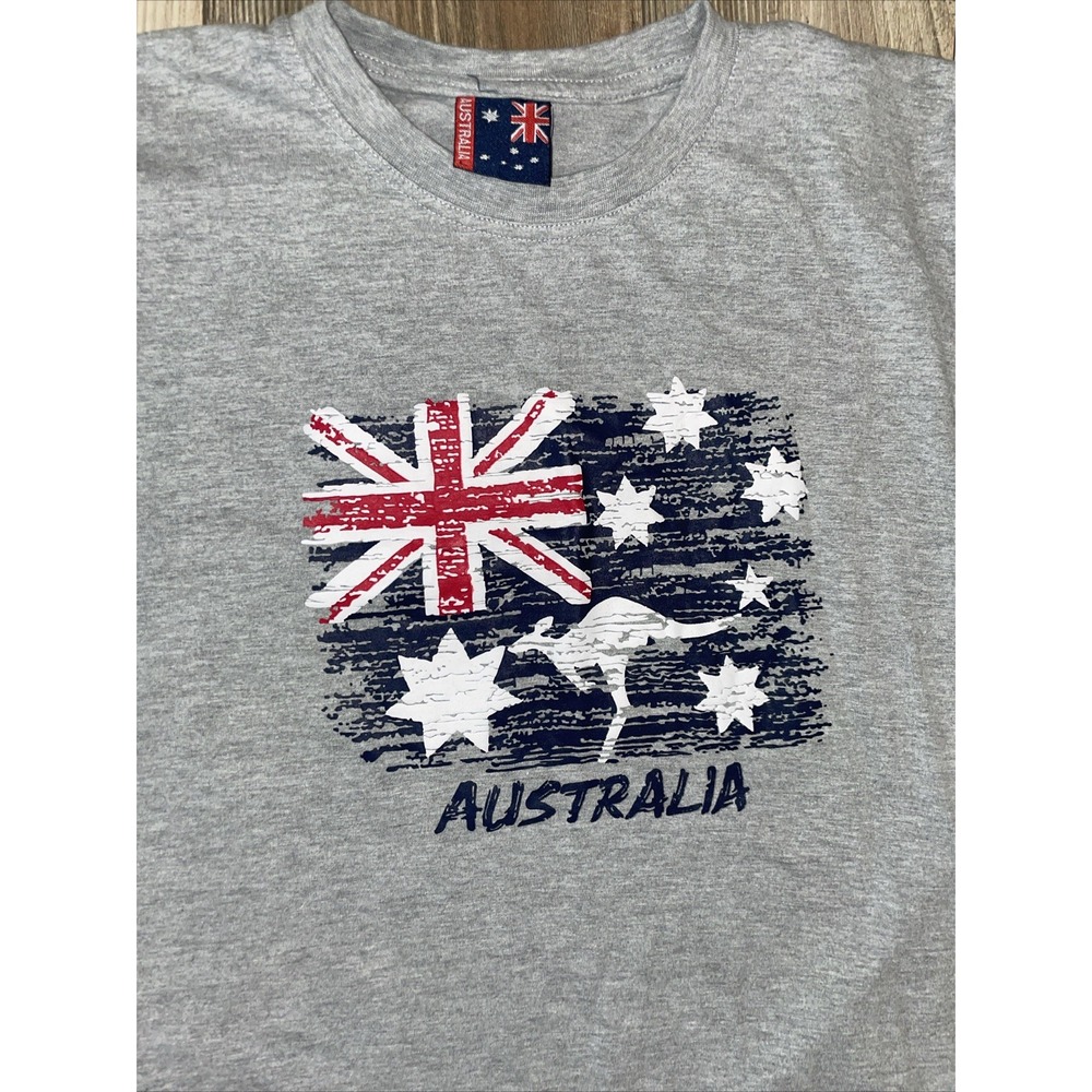 Adult Australia Short Sleeve T-Shirt Large Gray Australia‎ VTG